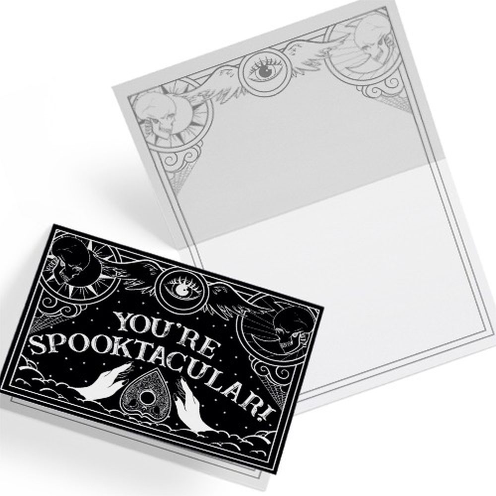 The Misfit Paper Co. - Ouija Board You're Spooktacular Large Everyday Carte de Voeux - Noir/Blanc